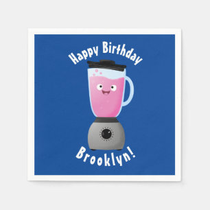 Serviette En Papier Cute happy food mixender cuisine appareil dessin a