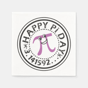 Serviette En Papier Cute Happy Pi Day Papier Napkins