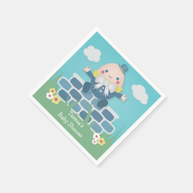 Serviette En Papier Cute Humpty Baby shower en papier (Coin)