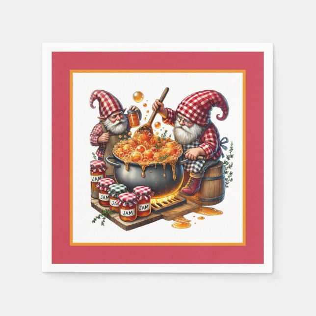 Serviette En Papier Cute Jam fêter gnome (Devant)
