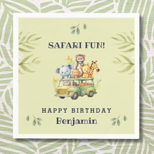 Serviette En Papier Cute Jungle Animal Enfants Safari Anniversaire