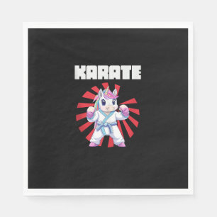 Serviette En Papier Cute Karate Unicorn - Karate MIXED MARTIAL ART Jap