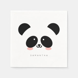 Serviette En Papier Cute Kawaii Panda   Add Your Name