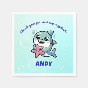 Serviette En Papier Cute Kawaii Requin Baby shower personnalisé