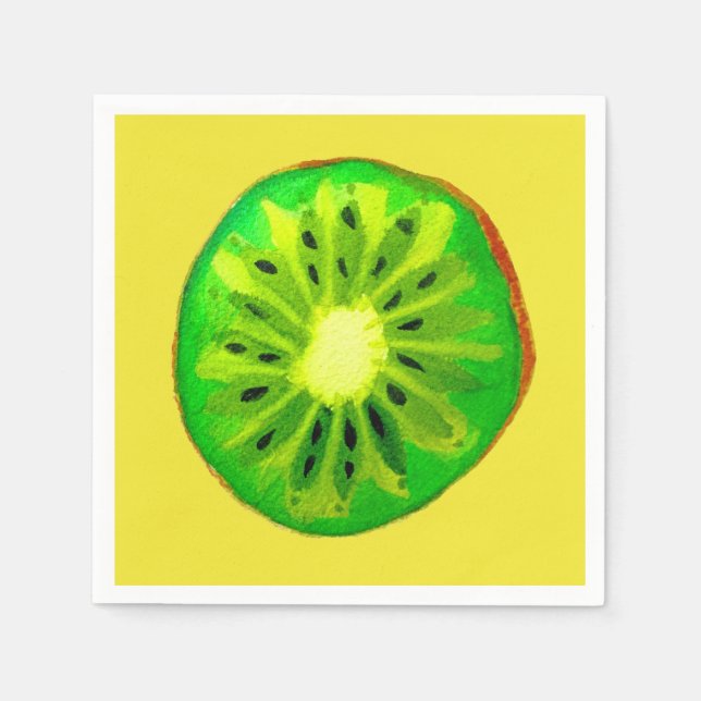 Serviette En Papier Cute kiwi illustration fruit art (Devant)
