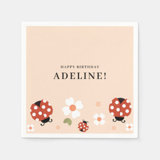 Serviette En Papier Cute Lady Bug Birthday Party 