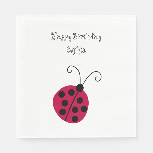 Serviette En Papier Cute Ladybug (Devant)