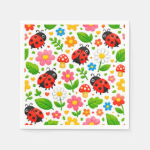 Cute Ladybugs and Flowers for Kids Nature Lover