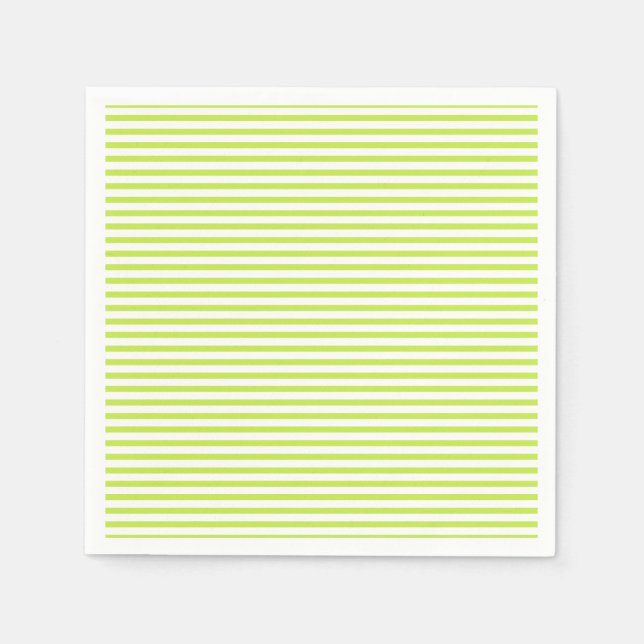 Serviette En Papier Cute lime vert et blanc rayures motif moderne (Devant)