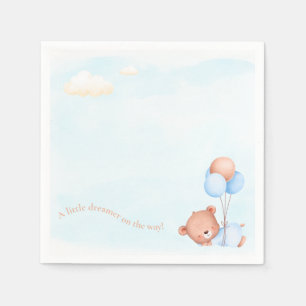 Serviette En Papier Cute Little Dreamer Blue Teddy Bear Baby shower