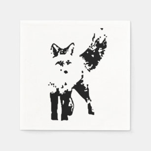 Serviette En Papier Cute Little Fox Animal Nature Art