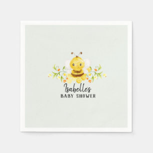 Serviette En Papier Cute Little Honeybee Baby shower personnalisé