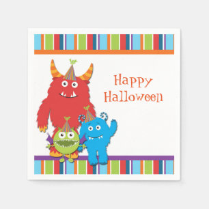 Serviette En Papier Cute Little Monsters Anniversaire de fête Napkins