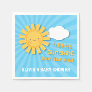 Serviette En Papier Cute Little Sunshine Baby shower Fournitures