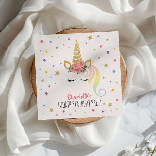 Serviette En Papier Cute Magique Unicorn Girls Anniversaire