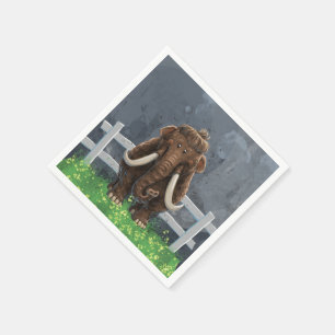 Serviette En Papier Cute Mastodon