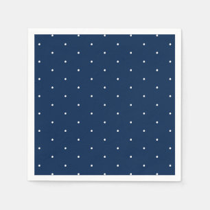 Serviette En Papier Cute minuscule marine pois bleu blanc motif