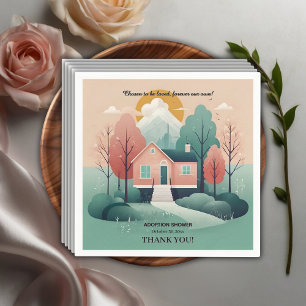 Serviette En Papier Cute Moderne Forever Accueil Adoption Foster Shost