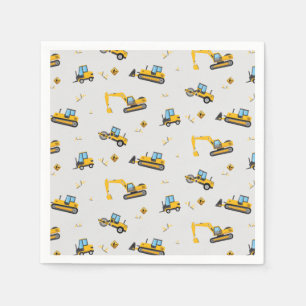 Serviette En Papier Cute Motif de construction Anniversaire de enfant