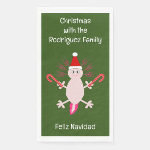 Serviette En Papier Cute Noël Axolotl Custom