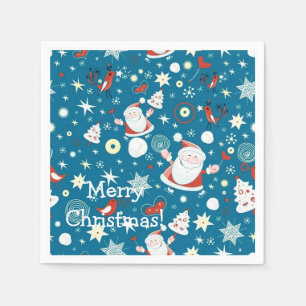 Serviette En Papier Cute Noël Père Noël Motif serviettes