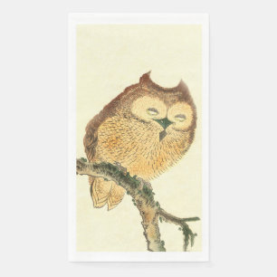 Serviette En Papier Cute Owl - Élégant Art Japonais