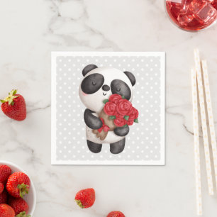 Serviette En Papier Cute Panda
