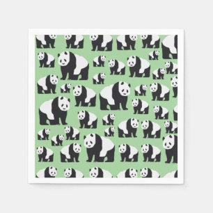 Serviette En Papier Cute Panda Motif ours
