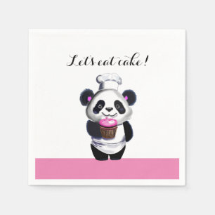 Serviette En Papier Cute Panda Ours Anniversaire Papier