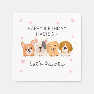 Serviette En Papier Cute Papier Puppy serviettes Lit Vaisser Pawty