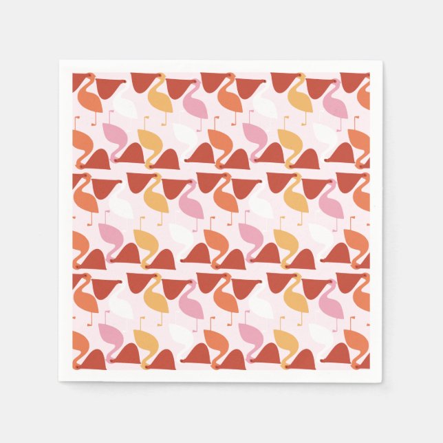 Serviette En Papier Cute Pelican Paper Napkins (Devant)