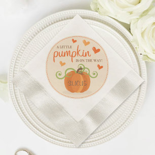 Serviette En Papier Cute Petit Baby shower Citrouille