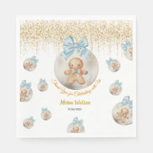 Cute Pink Gingerbread boy in Christmas Bauble