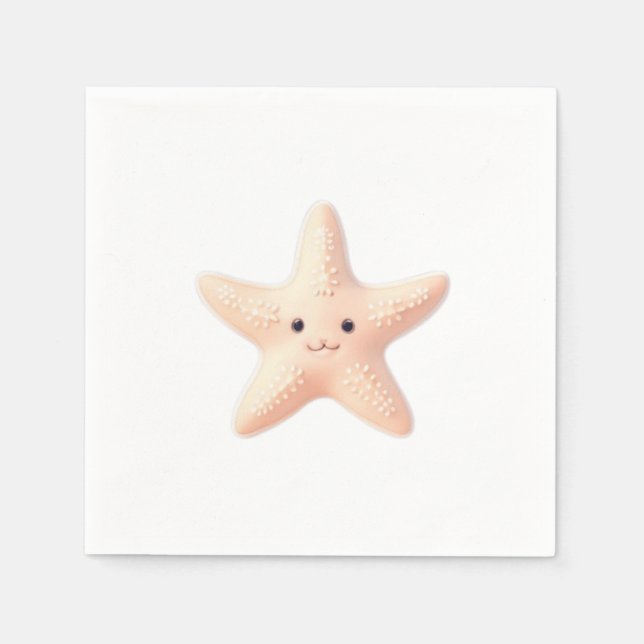 Serviette En Papier Cute Pink Starfish (Devant)