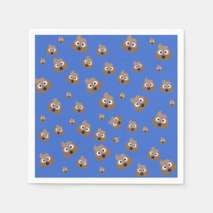Serviette En Papier Cute Poop Emoji Motif