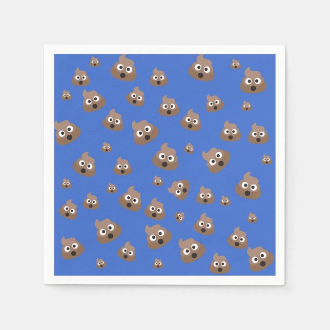 Serviette En Papier Cute Poop Emoji Motif (Devant)