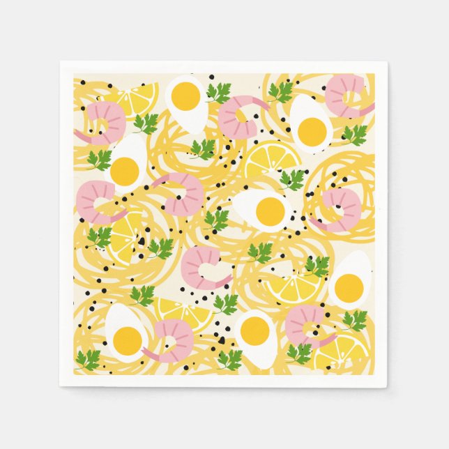 Serviette En Papier Cute Ramen Papier serviettes (Devant)