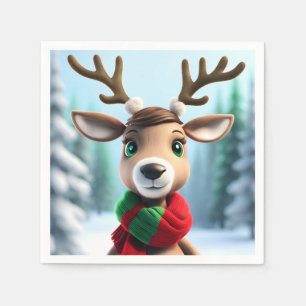 Serviette En Papier Cute Reindeer