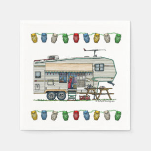 Serviette En Papier Cute RV Camper 5e roues Vintage Trailer de voyage
