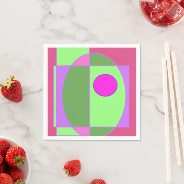 Serviette En Papier Cute Sherell géométrique (En situation)