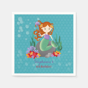 Serviette En Papier Cute sirène