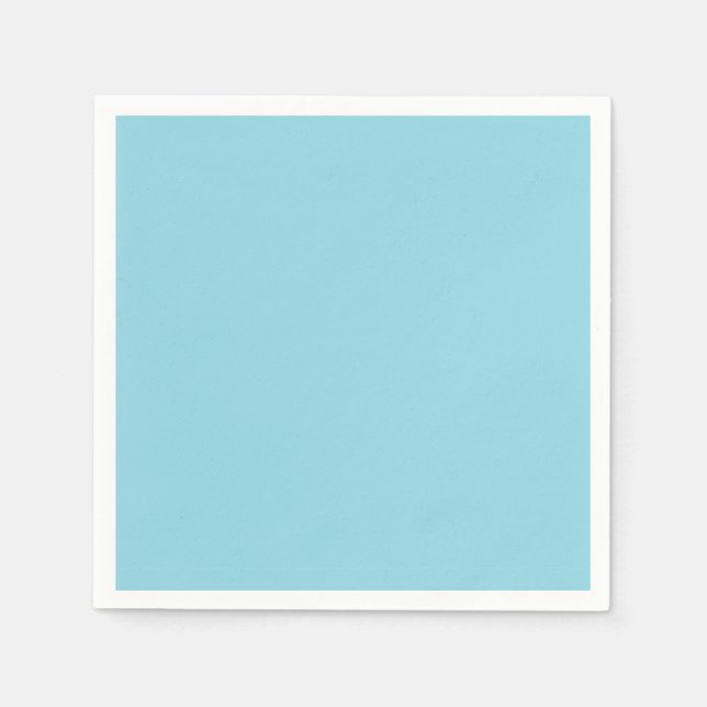 Serviette En Papier Cute Sky Blue Solid Napkins (Devant)