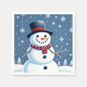 Serviette En Papier Cute Snowman