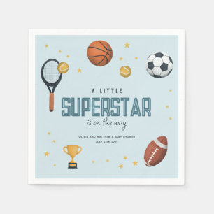 Serviette En Papier Cute Sports Superstar Boys Baby shower