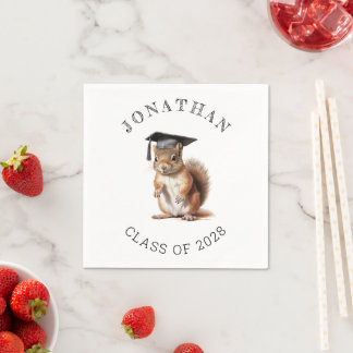 Serviette En Papier Cute Squirrel Kindergarten Graduation