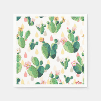 Serviette En Papier Cute Succulent Cactus Cocktail Papier de Cocktail
