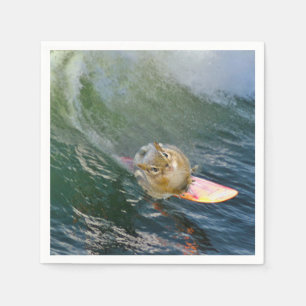 Serviette En Papier Cute Surfing Chipmunk