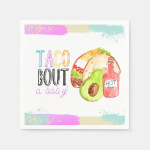 Serviette En Papier Cute taco Fiesta babyshower soirée serviette