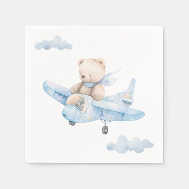 Serviette En Papier Cute Teddy Bear élégant Papier Napkin (Devant)