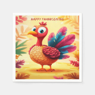 Serviette En Papier Cute Thanksgiving Turquie Napkins